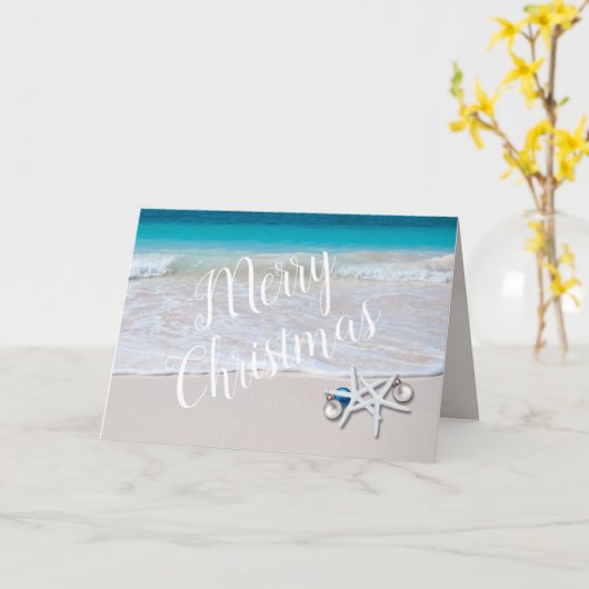 Vrolijk kerstfeest op kerst kaart (Gele Bloem)