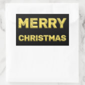 Vrolijk kerstfeest op kerstavond! rechthoekige sticker (Tas)