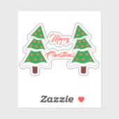 Vrolijk kerstfeest op kerstavond! sticker (Vel)