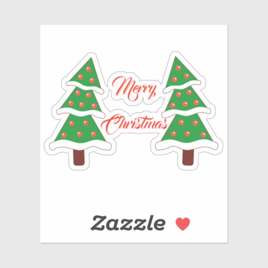 Vrolijk kerstfeest op kerstavond! sticker (Vel)