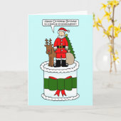 Vrolijk kerstfeest op kleindochter kaart (Gele Bloem)