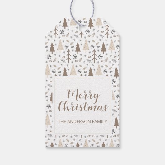 Vrolijk kerstfeest op maat cadeaulabel (Achterkant)