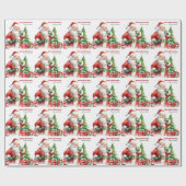 Vrolijk kerstfeest op maat cadeaupapier (Vlak)