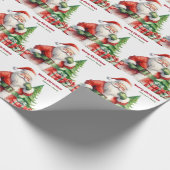 Vrolijk kerstfeest op maat cadeaupapier (Hoek)