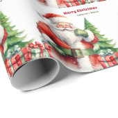 Vrolijk kerstfeest op maat cadeaupapier (Rol Hoek)