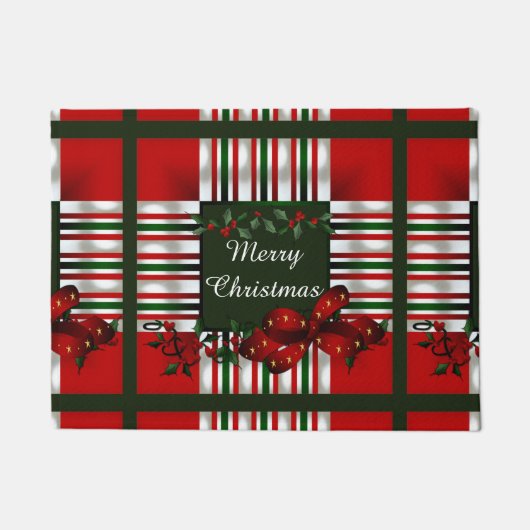 Vrolijk kerstfeest op maat deurmat (Voorkant)