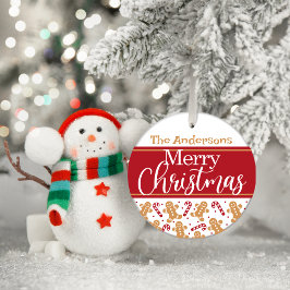 Vrolijk kerstfeest op maat glas ornament