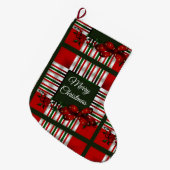 Vrolijk kerstfeest op maat grote kerstsok (Voorkant (Hangend))