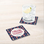 Vrolijk kerstfeest op maat kartonnen onderzetters (Insitu)