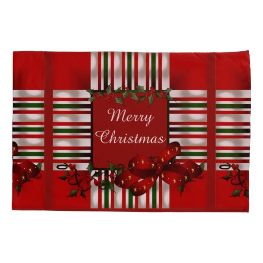 Vrolijk kerstfeest op maat kussensloop (Achterkant-Links)