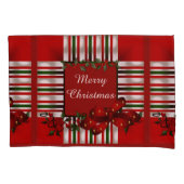 Vrolijk kerstfeest op maat kussensloop (Voorkant-Links)