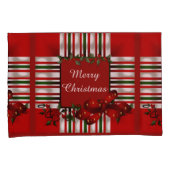 Vrolijk kerstfeest op maat kussensloop (Voorkant-Rechts)