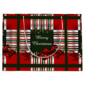 Vrolijk kerstfeest op maat large cadeautasje (Voorkant)