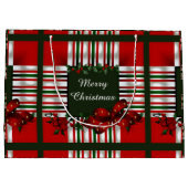 Vrolijk kerstfeest op maat large cadeautasje (Achterkant)