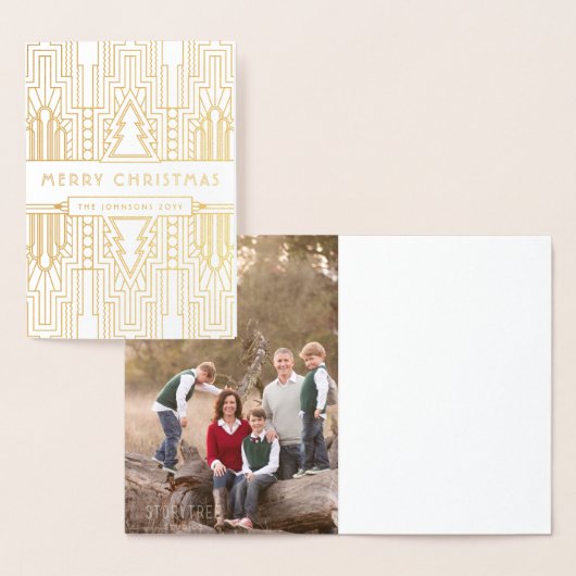 Vrolijk kerstfeest op maat met kunst Deco kerst Folie Kaarten (Display)