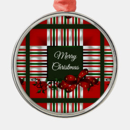 Vrolijk kerstfeest op maat metalen ornament