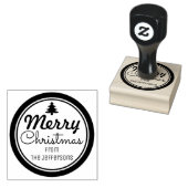 Vrolijk kerstfeest op maat rubberstempel (Gestempeld)