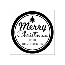 Vrolijk kerstfeest op maat rubberstempel