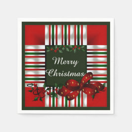 Vrolijk kerstfeest op maat servet