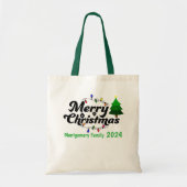 Vrolijk kerstfeest op maat tote bag (Voorkant)