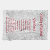 Vrolijk kerstfeest op oma's House Kitchen Towels Theedoek (Horizontaal)