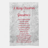 Vrolijk kerstfeest op oma's House Kitchen Towels Theedoek (Verticaal)