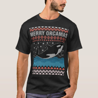 Vrolijk kerstfeest op Orca-schaal lelijke kerst al T-shirt