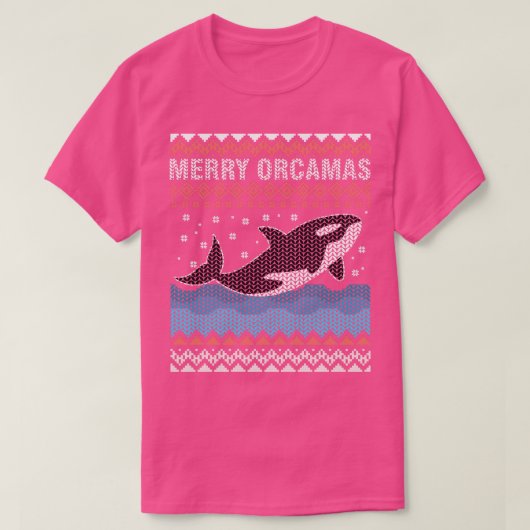 Vrolijk kerstfeest op Orca-schaal lelijke kerst al T-shirt (Design voorkant)