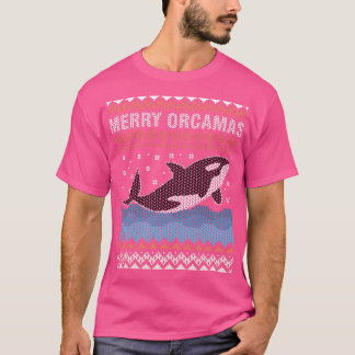 Vrolijk kerstfeest op Orca-schaal lelijke kerst al T-shirt