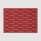 Vrolijk kerstfeest op rood tissuepapier (Voorkant)