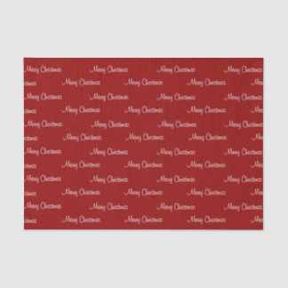 Vrolijk kerstfeest op rood tissuepapier