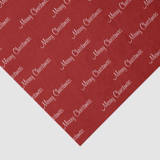 Vrolijk kerstfeest op rood tissuepapier (Detail)