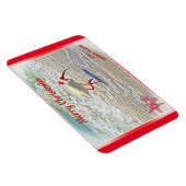 Vrolijk kerstfeest op Sanibel Island FL White Ibis Magneet (Rechterzijde)