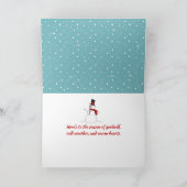 Vrolijk kerstfeest op sneeuwvlokken feestdagen kaart (Binnen)