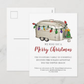 Vrolijk kerstfeest op straat feestdagenkaart (Voorkant / Achterkant)