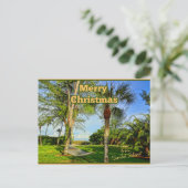 Vrolijk kerstfeest op Sunny Sanibel Island Florida Briefkaart (Staand voorkant)
