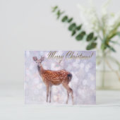 Vrolijk kerstfeest op vriendjes in sneeuw feestdagenkaart (Staand voorkant)