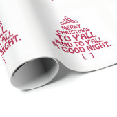 Vrolijk kerstfeest op Y'All Wrapping Paper Cadeaupapier (Rol Hoek)