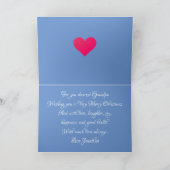 Vrolijk kerstfeest Opa Eenvoudig gepersonaliseerd  Kaart (Binnen)