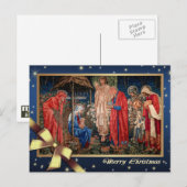 Vrolijk kerstfeest. Opwaardering van de Magi Feestdagenkaart (Voorkant / Achterkant)