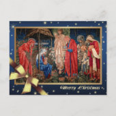 Vrolijk kerstfeest. Opwaardering van de Magi Feestdagenkaart (Voorkant)