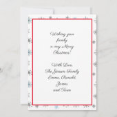 Vrolijk kerstfeest | Oranje Kat met Poinsettia (Achterkant)