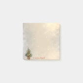 Vrolijk kerstfeest, Oranje met kerstbomen Post-it® Notes (Voorkant)