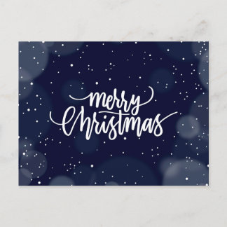 Vrolijk Kerstfeest Originele Blauwe Vakantie Kaart