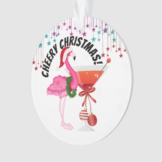 Vrolijk kerstfeest! ornament (voorkant)