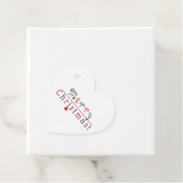 Vrolijk Kerstfeest, Ornament Feestelijk Rood Groen Bedankjes Labels