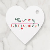 Vrolijk Kerstfeest, Ornament Feestelijk Rood Groen Bedankjes Labels (Achterkant)