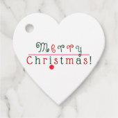 Vrolijk Kerstfeest, Ornament Feestelijk Rood Groen Bedankjes Labels (Voorkant)