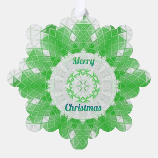 Vrolijk kerstfeest ornament kaart (Achterkant)