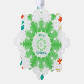 Vrolijk kerstfeest ornament kaart (Links)